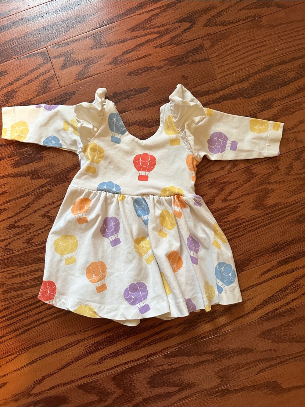 Monica + Andy Baby Cream Hot Air Balloon Print Dress